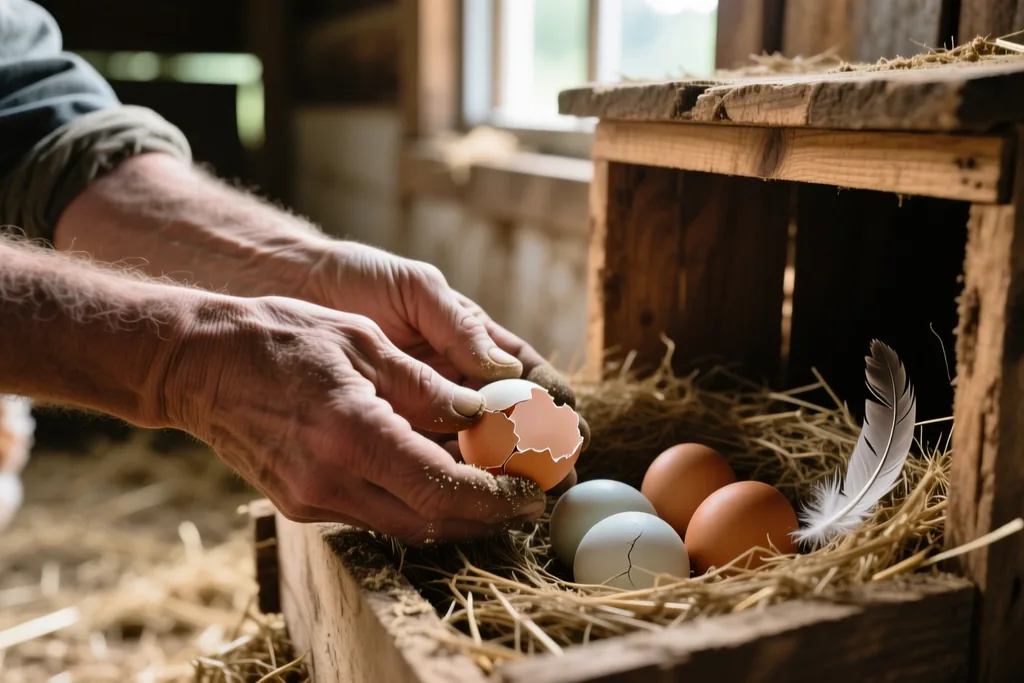 Gallinero de madera instalado en el jardín de una vivienda