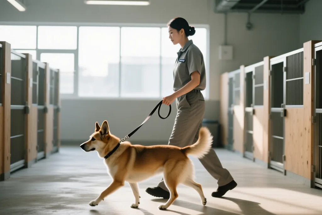 Ventanas de guillotina para la salida de los perros al exterior