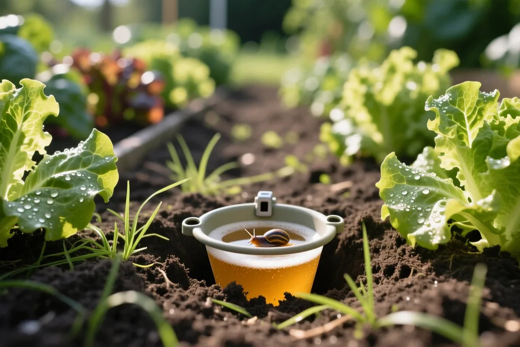 Trampas para caracoles en el jardín y el huerto